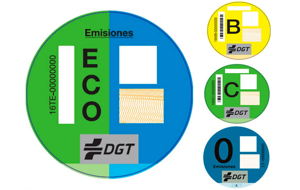 Cómo solicitar las etiquetas medioambientales de la DGT