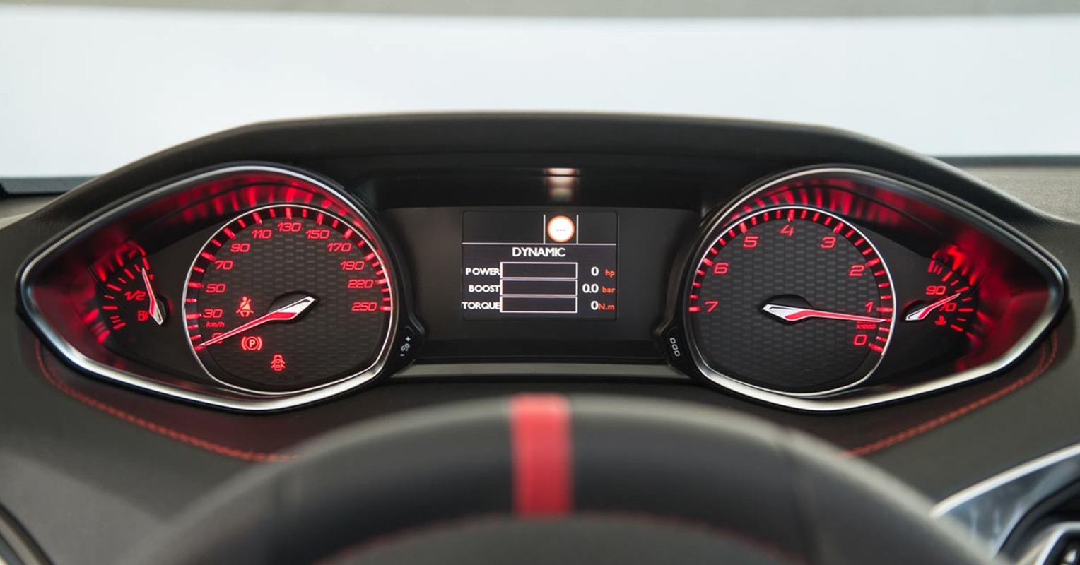 Cuadro de instrumentación del Peugeot 308 GTi