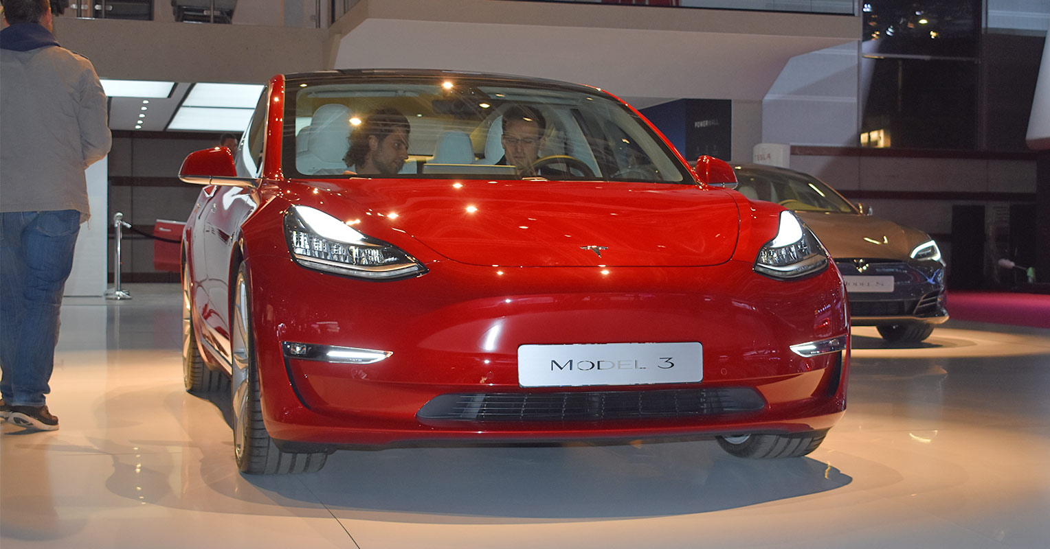 Frontal del Tesla Model 3