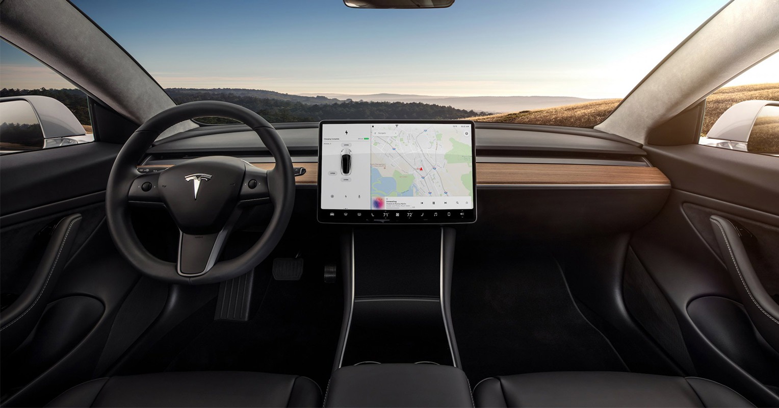 Interior del Tesla Model 3